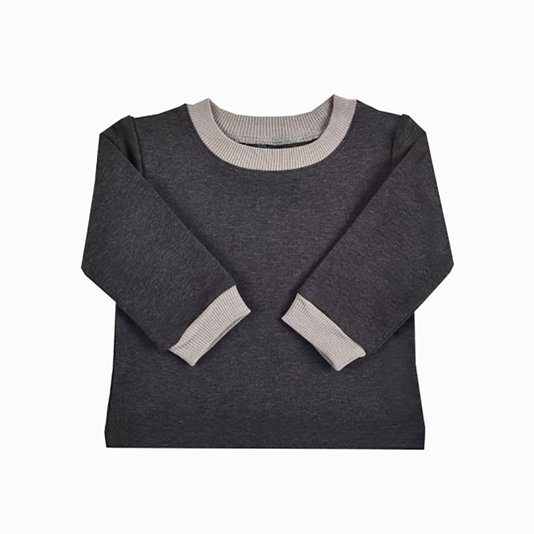 Organic Sweatshirt, Dark Grey Melange