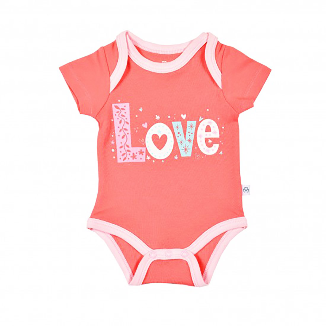 OrganicEra Organic Short Sleeve Bodysuit- Love