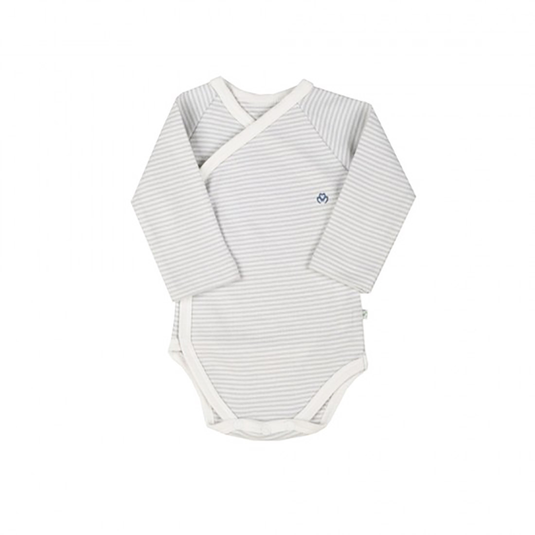 OrganicEra Organic Kimono Baby Bodysuit, Grey