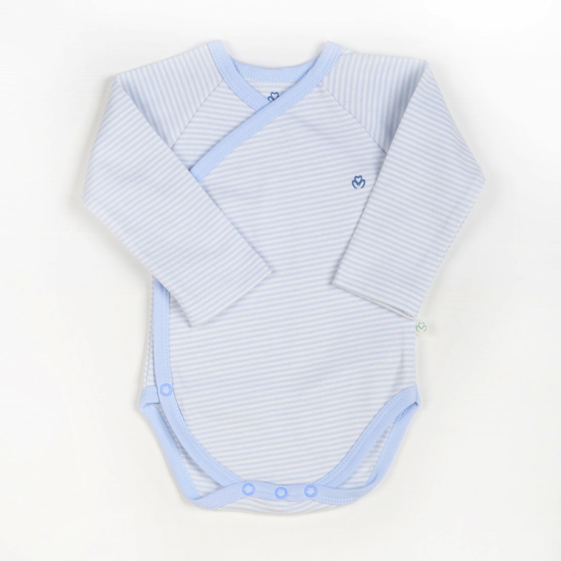 OrganicEra Organic Kimono Baby Bodysuit, Blue