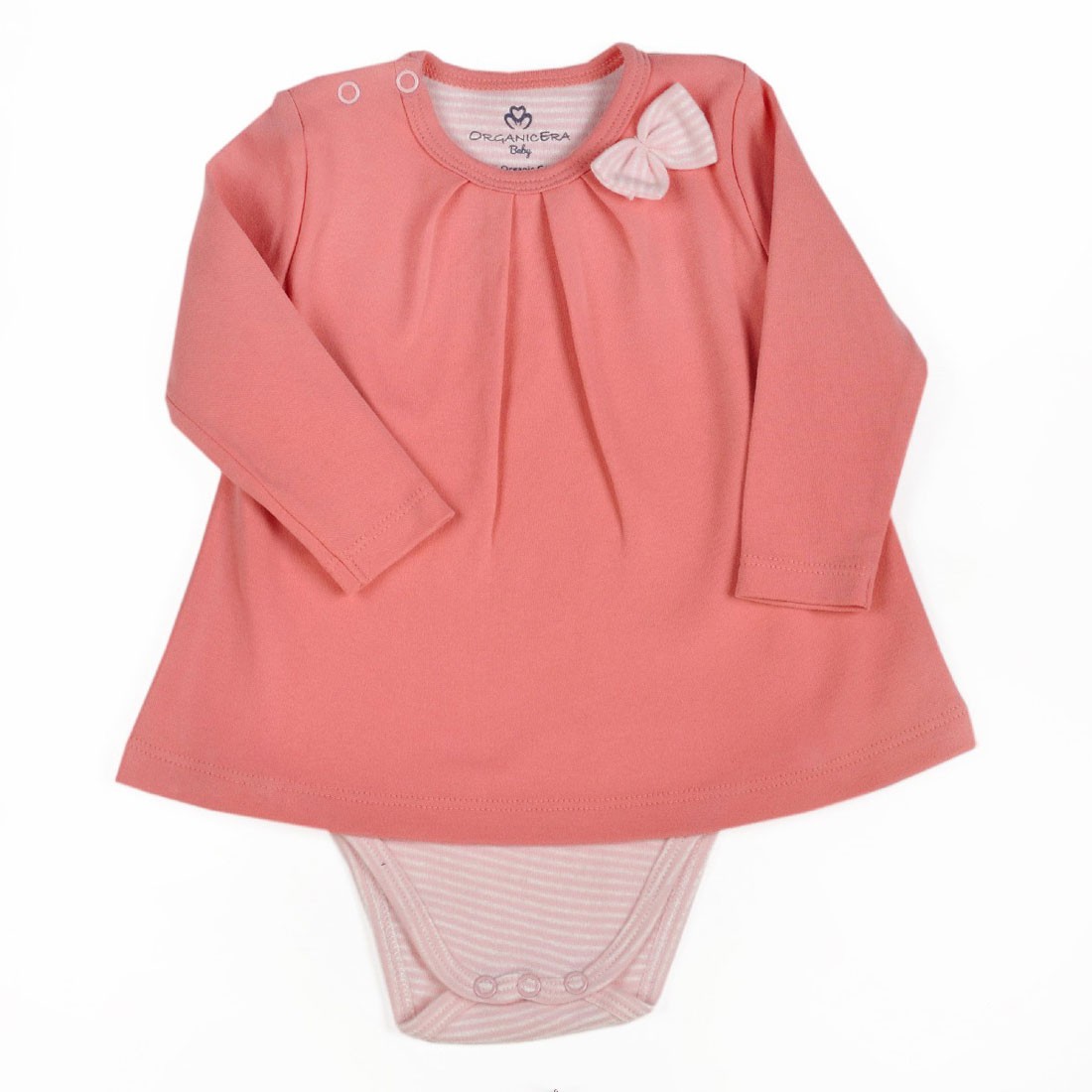 OrganicEra Organic Baby Tunic Bodysuit, with Bow