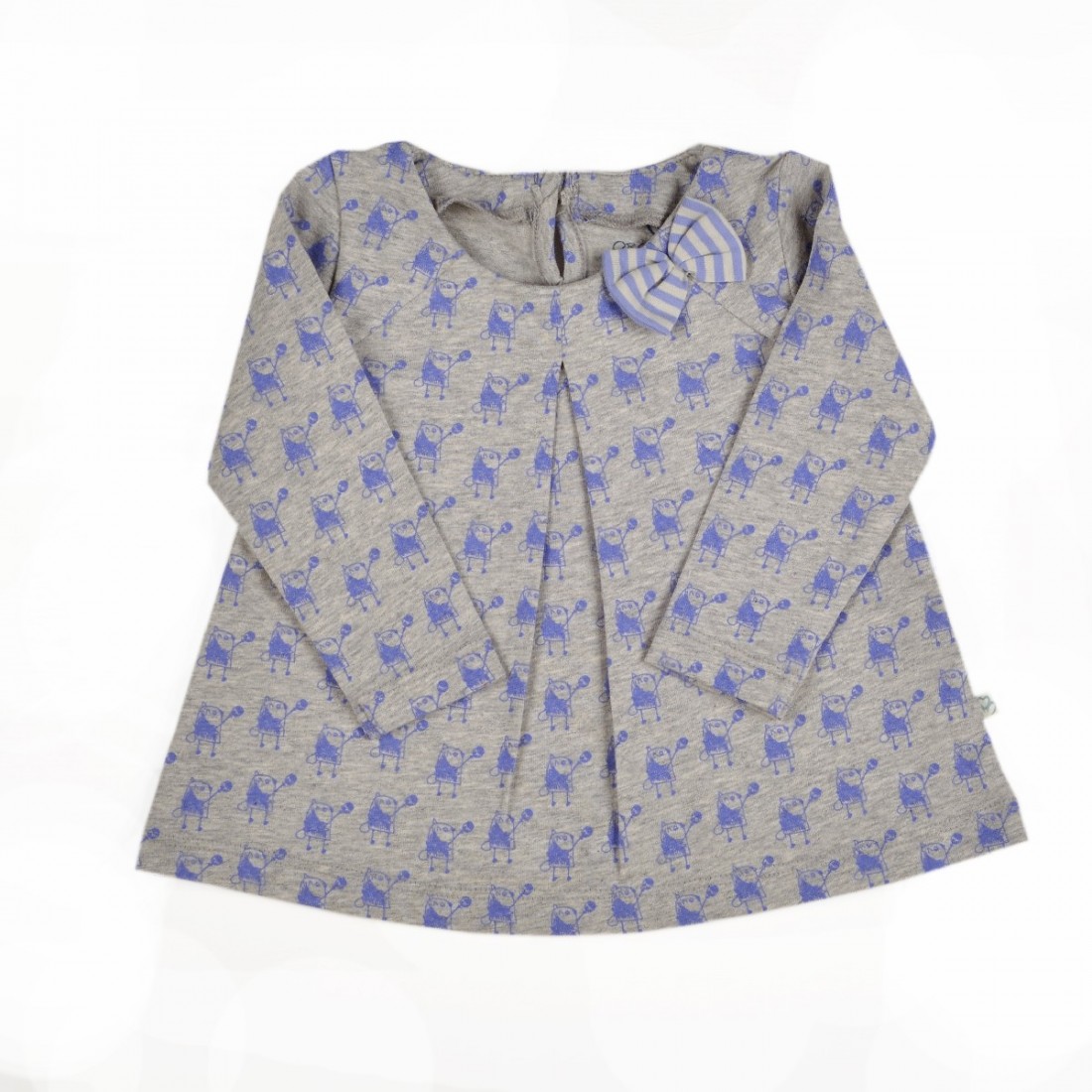 OrganicEra Organic Printed Lila Tunic, with Bow