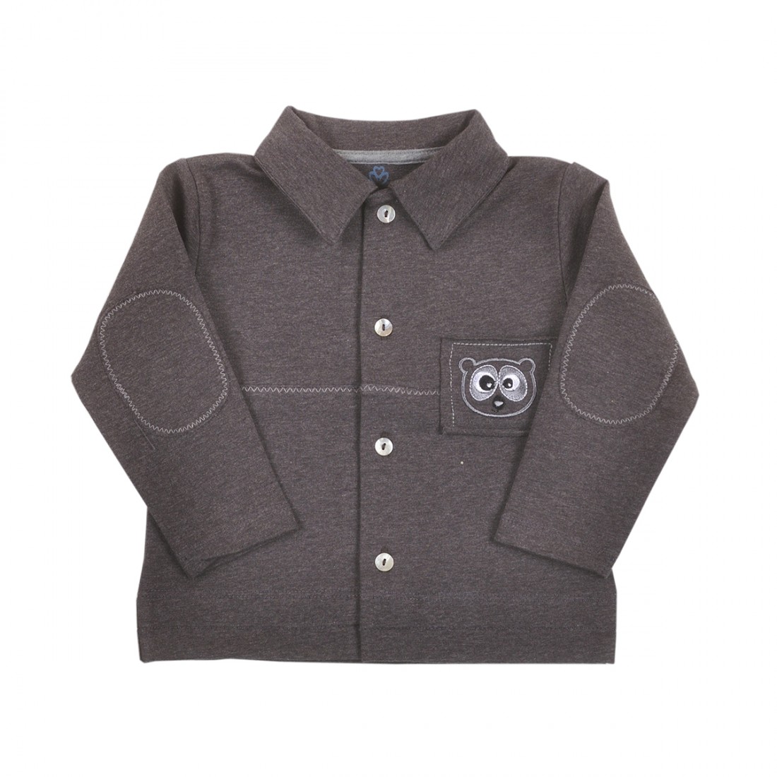 OrganicEra Organic Boy's Shirt, Smoky Grey