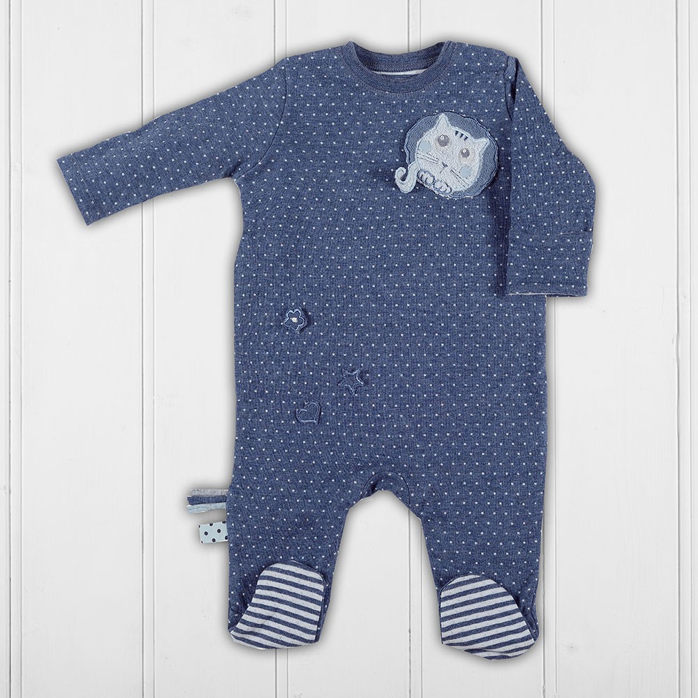 OrganicEra Organic Sleepsuit, indigo melange