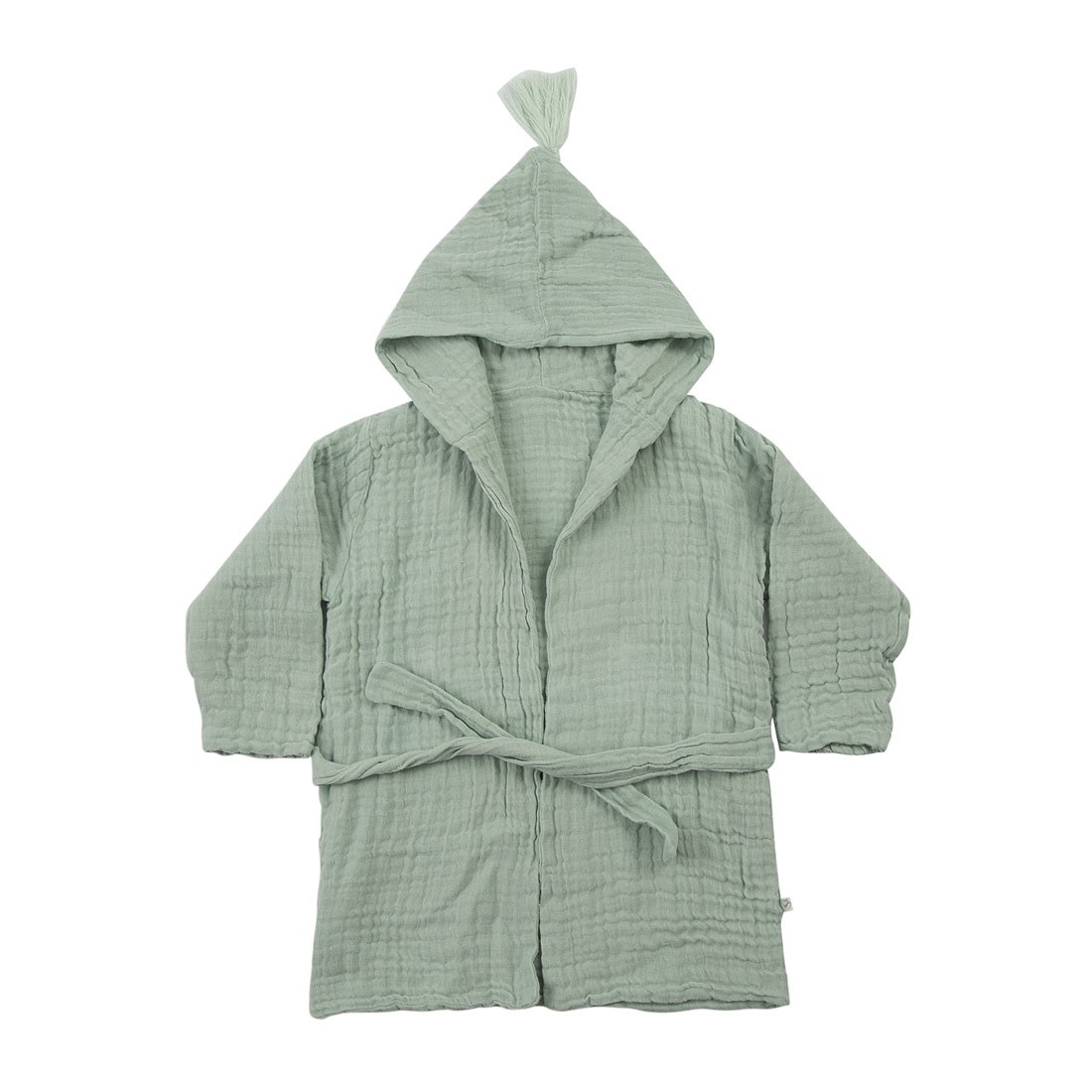 OrganicEra Organic Muslin Baby Bathrobe (1-2 Years ) Aqua