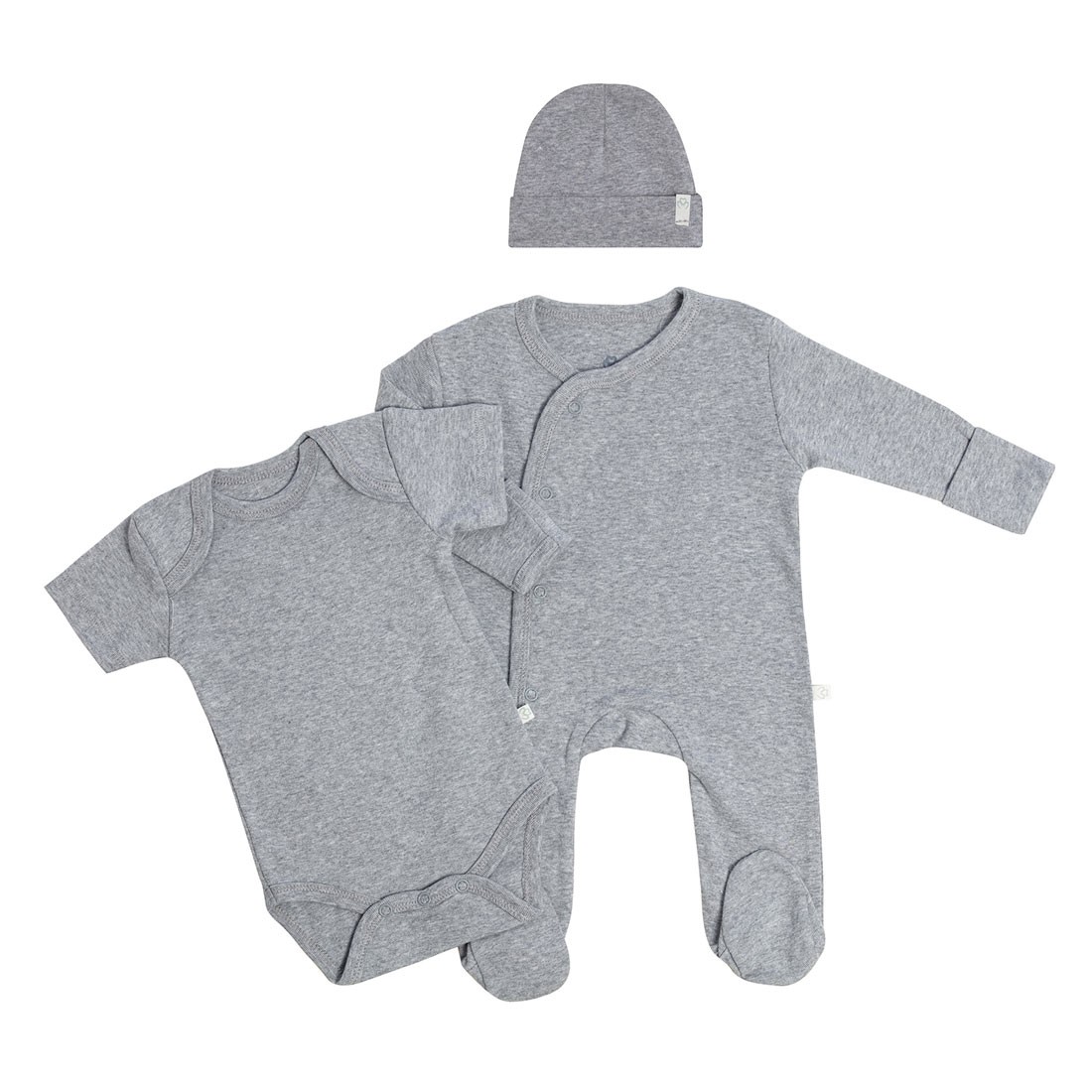 OrganicEra 3 pcs Set (0-3 Months), Grey