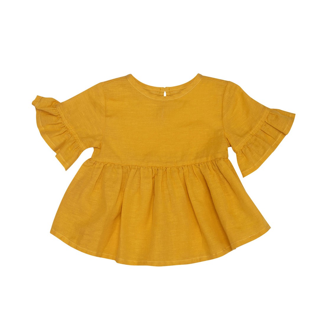 OrganicEra Organic Cotton& Hemp  Baby Blouse, Mustard