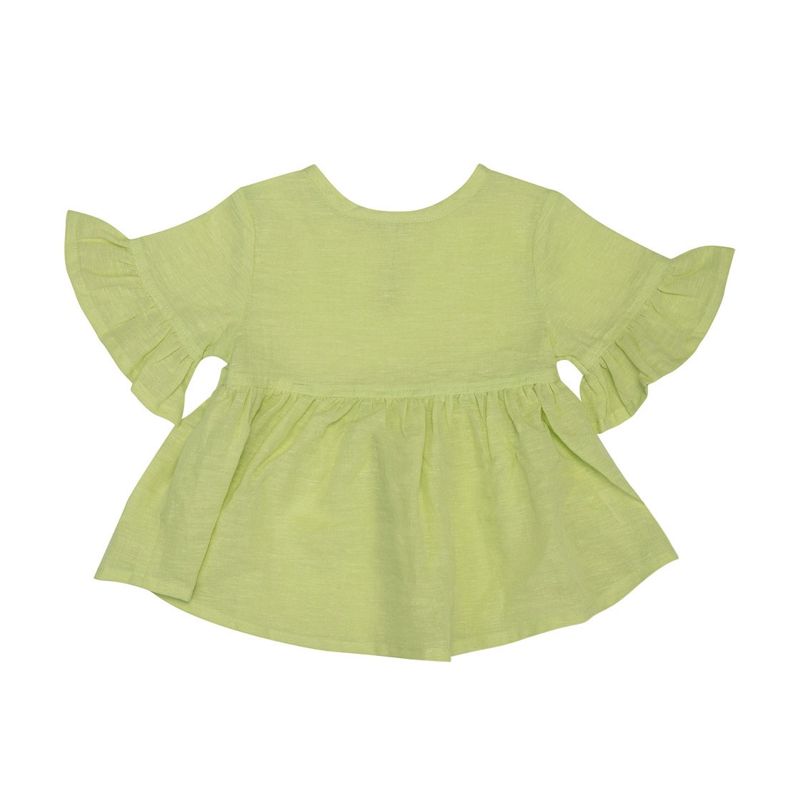 OrganicEra Organic Cotton& Hemp  Baby Blouse, Apple Green