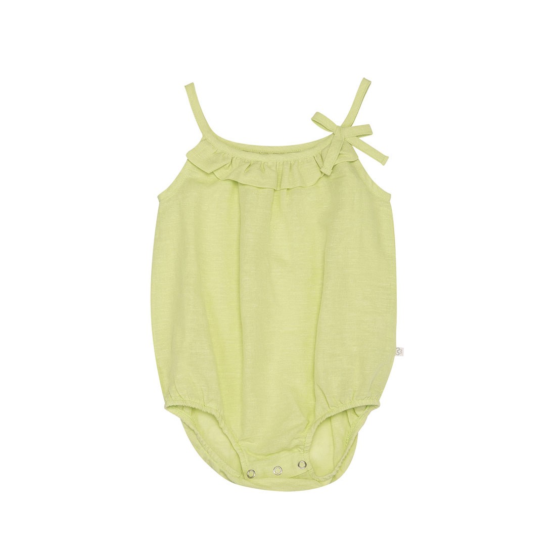 OrganicEra Organic Cotton& Hemp  Frill Body, Apple Green